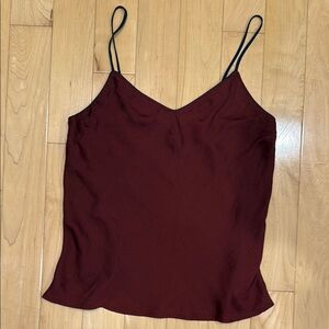 Elegant Burgundy Spaghetti Strap Top